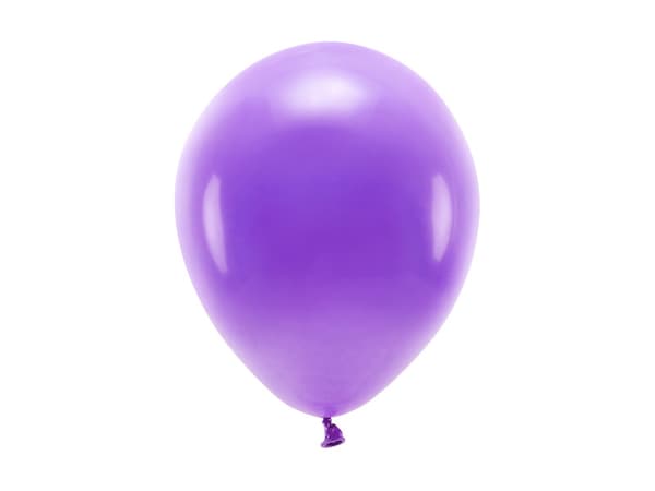 Ekoballonger 26 cm pastellfärgade, lila (1 förpackning / 10 st.)