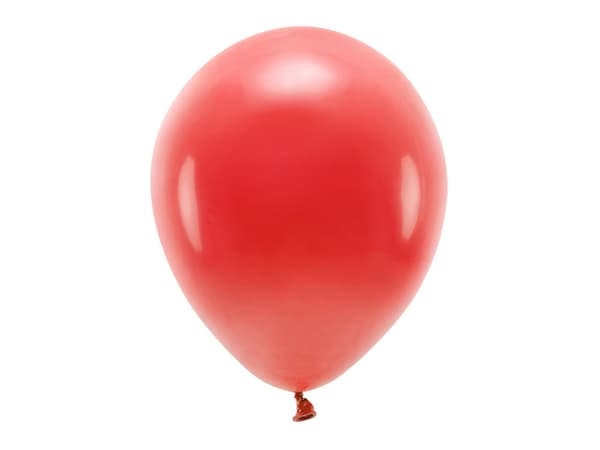 Ekoballonger 30 cm pastellfärgade, röda (1 förpackning / 100 st.)