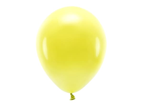 Økoballoner 30 cm pastel, gule (1 pakke / 100 stk.)