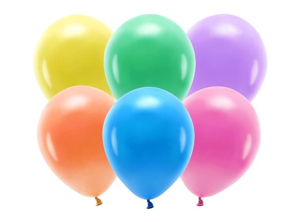 Ekoballonger 30 cm pastellfärgade, mix (1 förpackning / 10 st.)
