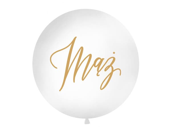 Ballon 1m, Mand, hvid