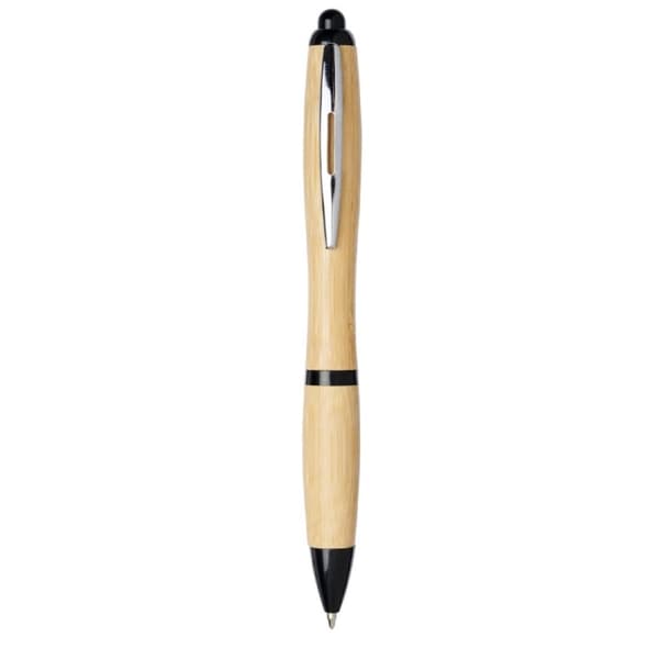 Bullet Nash Bamboo kuglepen Natural/Solid Black One Size