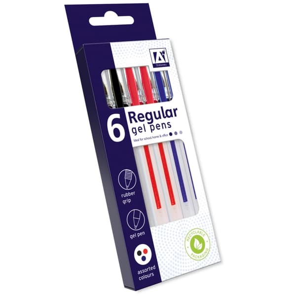 A Star Almindelige gelpenne (pakke med 8 stk.)