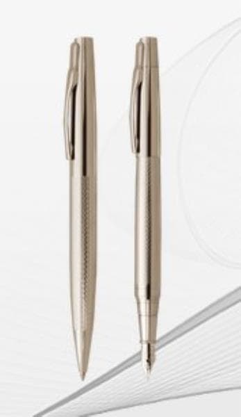 Pióro + długopis srebrne w etui KK473-PDS