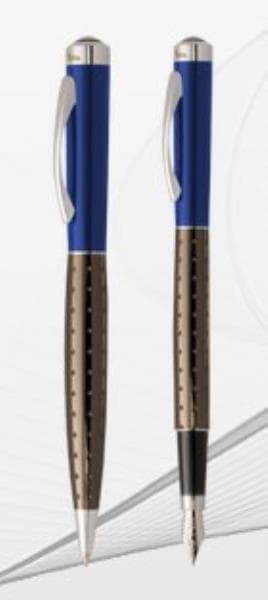 Pióro + długopis niebieskie w etui KK472-PDN tetis