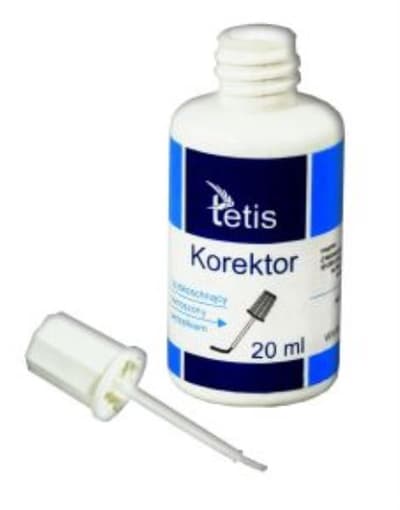 Korektor w pędzelku 20ml Tetis p12/ cenz za1szt.