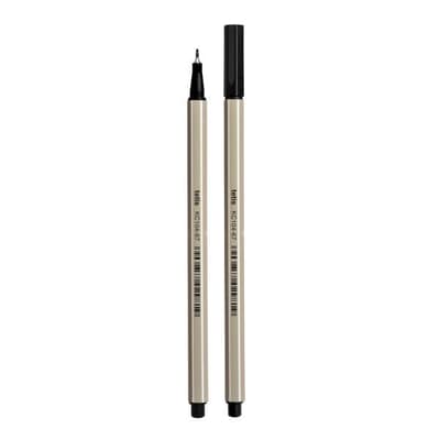 Cienkopis heksagon 0.7mm czar. 4szt TETIS