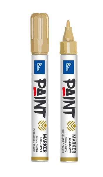 Marker olejowy 2mm 6g okrąg. koń. złoty TETIS, cena za 1szt.