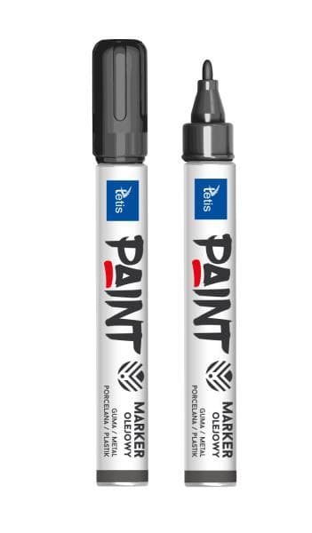 Marker olejowy 2mm 6g czarny okrągła końcówka KM202-V p12 TETIS, cena za 1szt.
