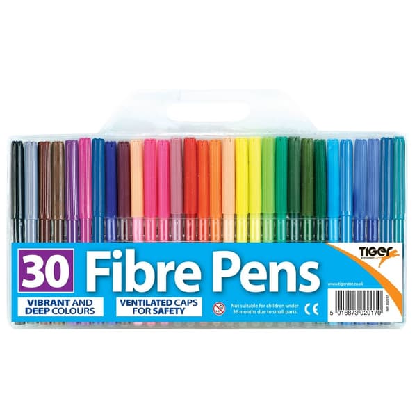 Tiger Stationery Penset med fiberpennor (förpackning med 30 stycken) Multicoloured One Size