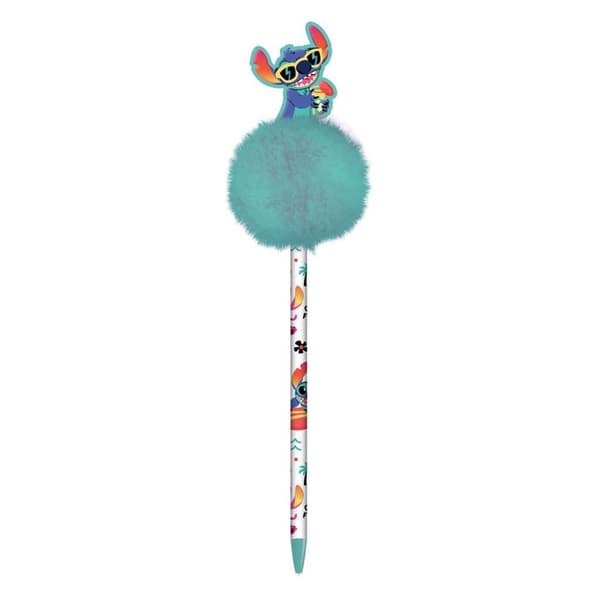Lilo & Stitch Acid Pops Pom Pom Pen White/Blue/Orange One Size