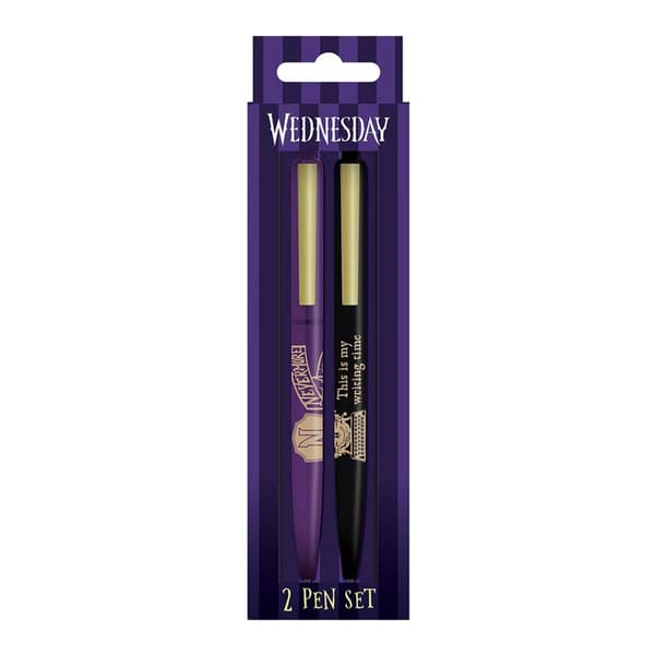 Wednesday Nevermore Pen Set (Pack of 2)