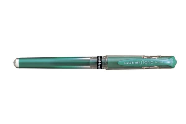 Rollerpenna Signo Broad UM-153 Green, Uni-Ball
