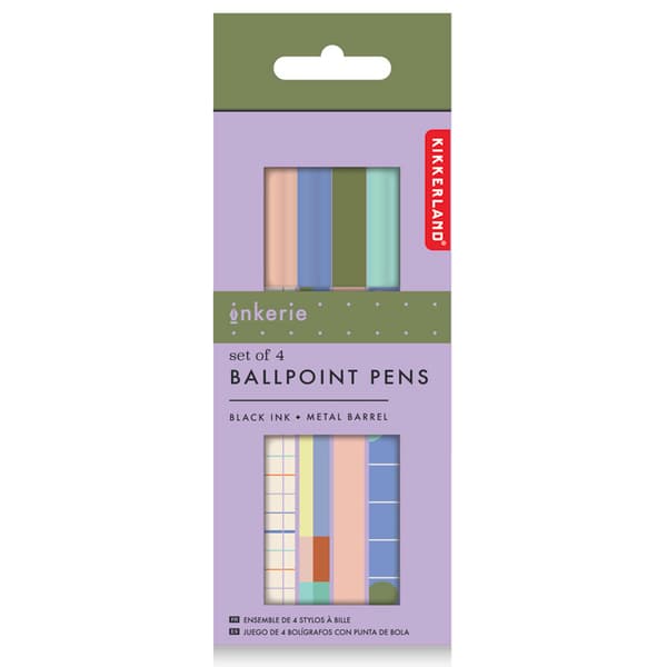 Kulepenn grafiske mønstre 4-pack Inkerie