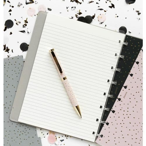 Kulspetspenna Confetti svart bläck Filofax