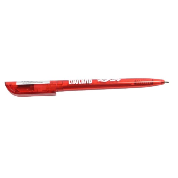 England FA Crest Retractable Pen (Pack of 100) Clear/Red/White One Size