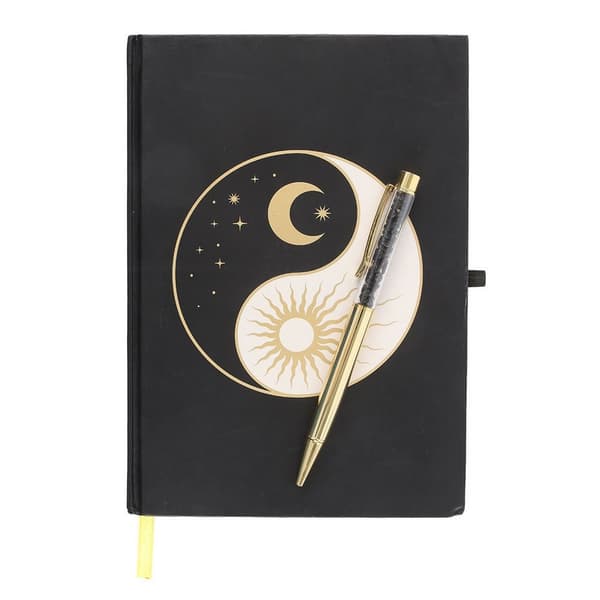 Something Different Yin Yang Obsidian Stationery Set