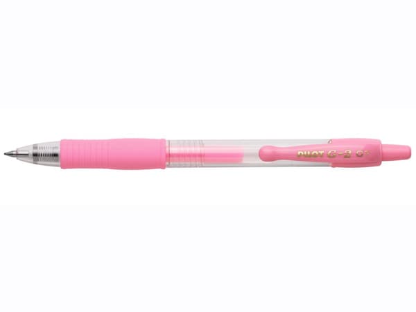 Gelkulpenna G-2 0,7, Pastell rosa, Pilot