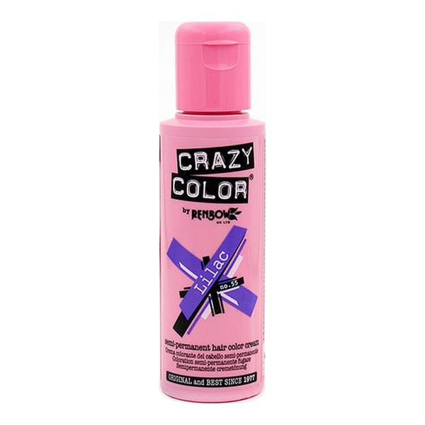 Semipermanent farge Lilac Crazy Color Nº 55 (100 ml) (100 ml)