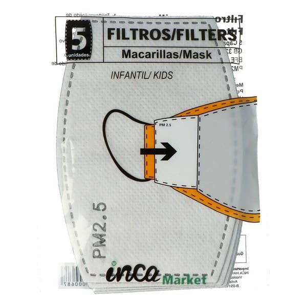 Mask Filters Market PM2.5 Inca Børns (5 pcs)
