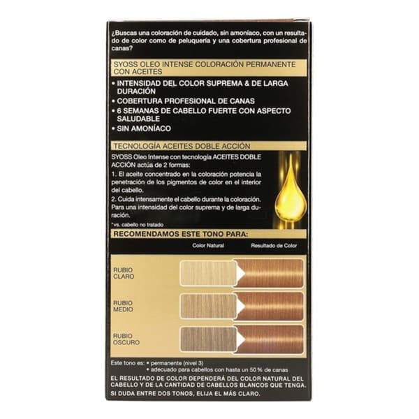 Permanent färg Syoss Olio Intense Utan ammoniak Nº 8,60 Honungsblond