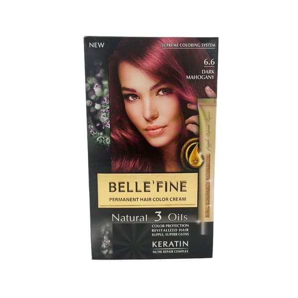 Permanent färg Belle´Fine Nº 6.6 Mörkt Mahogny (30 ml) CDON