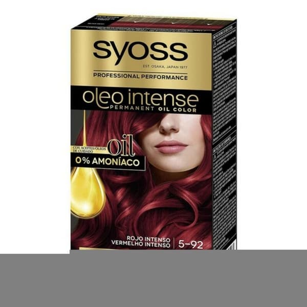 Permanent Hårfarge Syoss Olio Intense Uten ammoniakk Nº 5,92 Intense Rubinrød