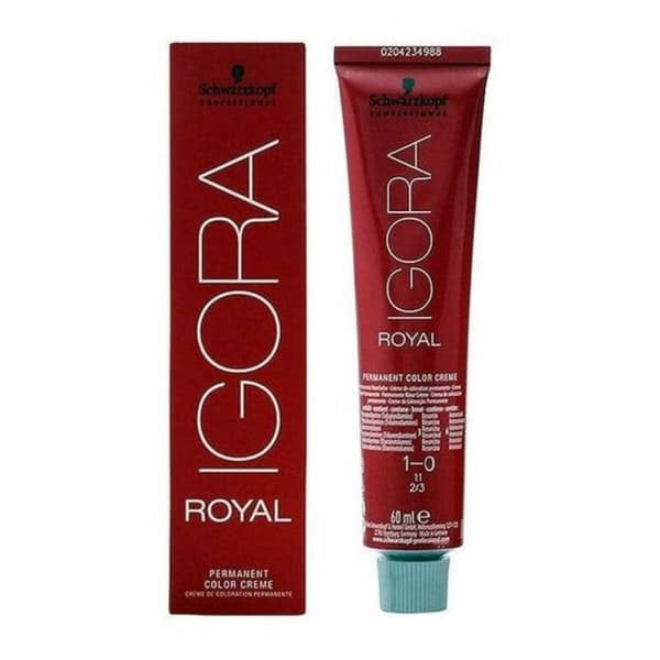 Permanent Hårfarge Igora Royal Schwarzkopf Igora Royal 1-0 Nº 1-0 Nº 9.0-rubio muy claro Nº 8.0-rubio claro 60 ml
