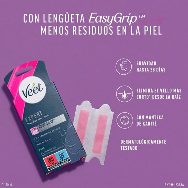 Ansiktsvaxremsor Veet Expert (16 antal)