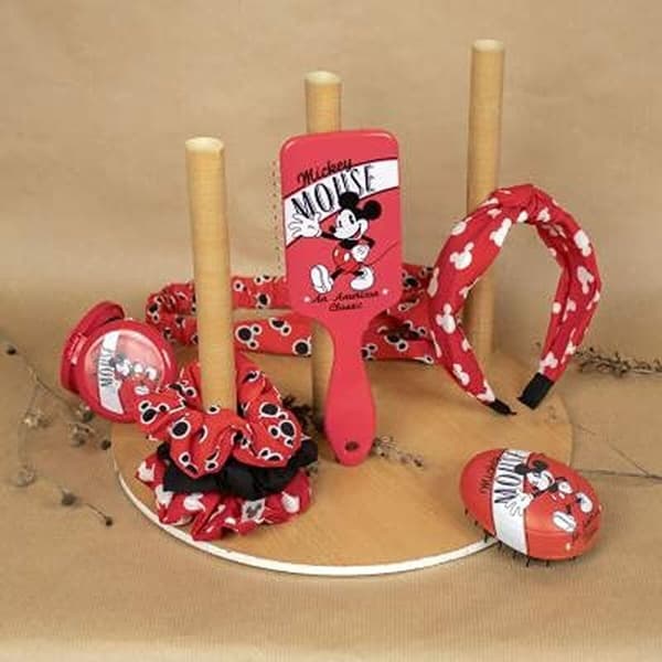 Børste til Glatning af Håret Disney Rød Mickey Mouse 7 x 9 x 4 cm