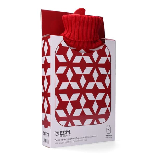 Kuumavesipullo EDM 76774 Rojo/Blanco Villa 2 L