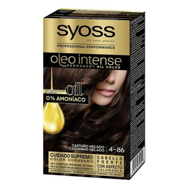 Permanent färg Syoss Olio Intense Utan ammoniak Nº 4,86 Kallt kastanjebrunt