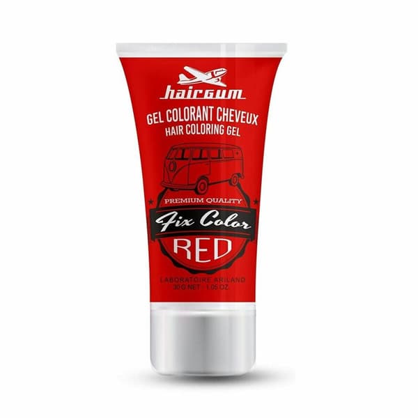 Ikke Permanent Farve Hairgum Fix Color Rød Stylingel (30 ml)