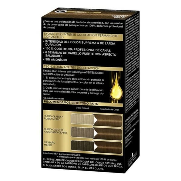 Permanent färg Syoss Olio Intense Utan ammoniak Nº 5,86 Kastanjebrun Karamellfärgat