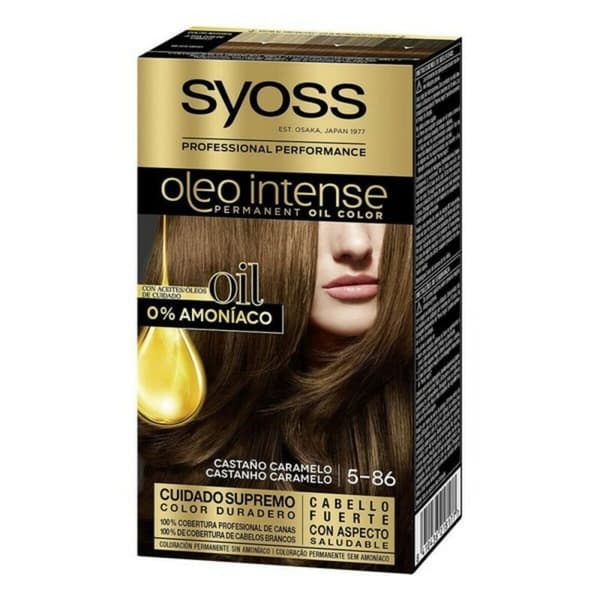 Permanent färg Syoss Olio Intense Utan ammoniak Nº 5,86 Kastanjebrun Karamellfärgat