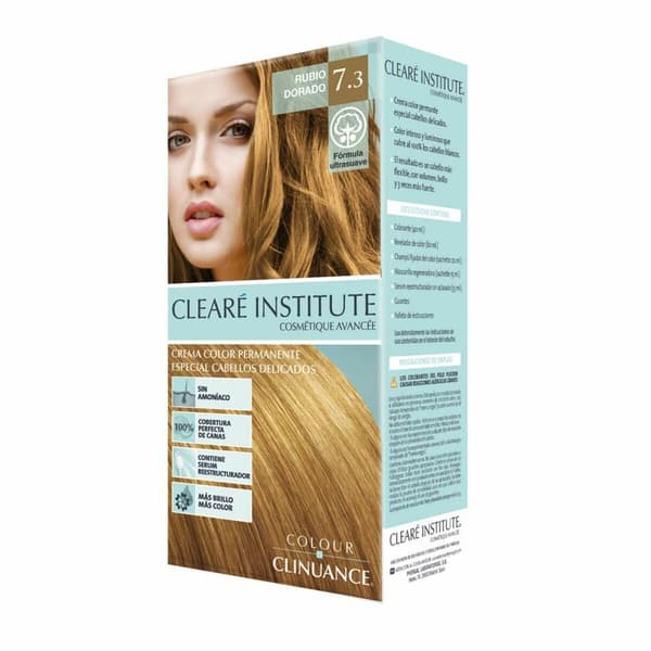 Permanent hårfäg - creme Clearé Institute Colour Clinuance Nº 7.3-rubio dorado