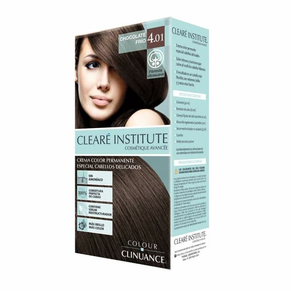 Permanent hårfäg - creme Clearé Institute Colour Clinuance Nº 4.01-chocolate frio
