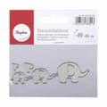 Miniatyrbild 2 av 4: Skärmall - RAYHER - Elefantfamilj - 0,8-2,3cm x 0,7-9cm - 2st - tab.-LS