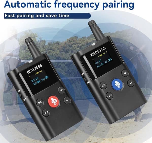 Retecess TT126 Tour Guide System, Bluetooth-högtalare, 280 m tvåvägs trådlöst Tour Guide System, för ridträning