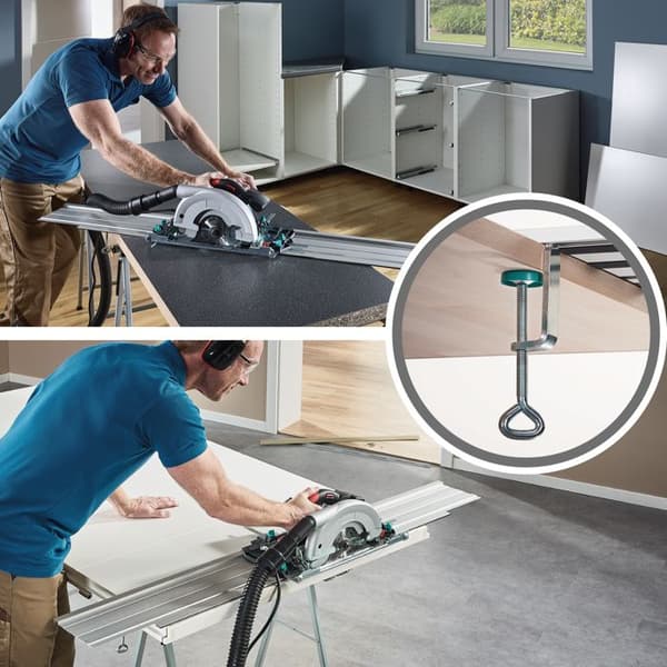 Universal styrskena FKS 145 - wolfcraft - för cirkelsåg - Skär upp till 110 cm - 6913000