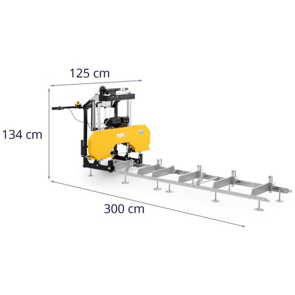 MSW - Bandsågverk - 7 hk - 2800 varv/min - Rullbana 3 m