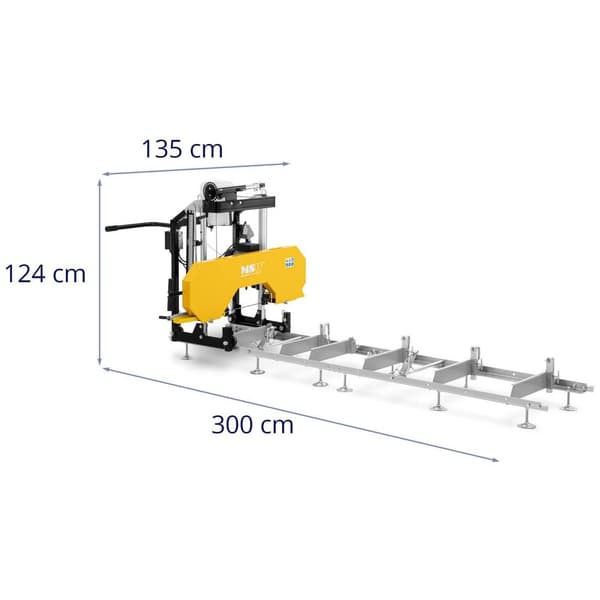 MSW - Bandsågverk - 2,6 hk - 2800 varv/min - Rullbana 3 m