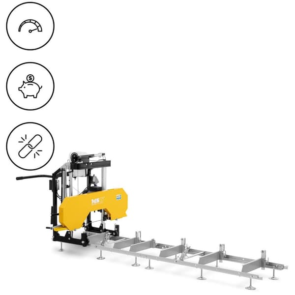 MSW - Bandsågverk - 2,6 hk - 2800 varv/min - Rullbana 3 m