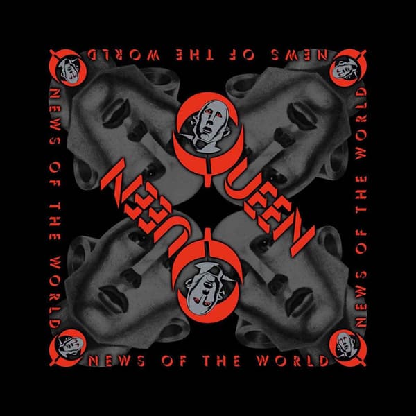 Queen Bandana News of the World Band Logo Official Black One Size
