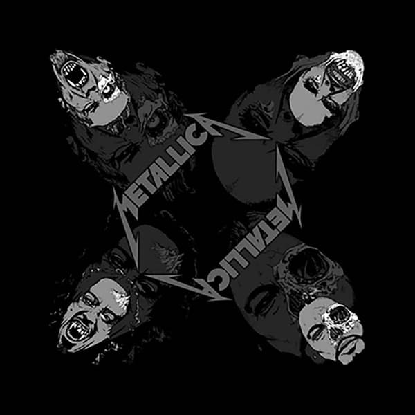 Metallica Bandana Undead Band Logo Official Black One Size