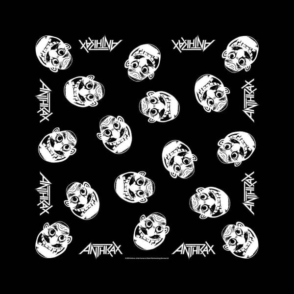 Anthrax Bandana Not Man Band Logo Official Black One Size
