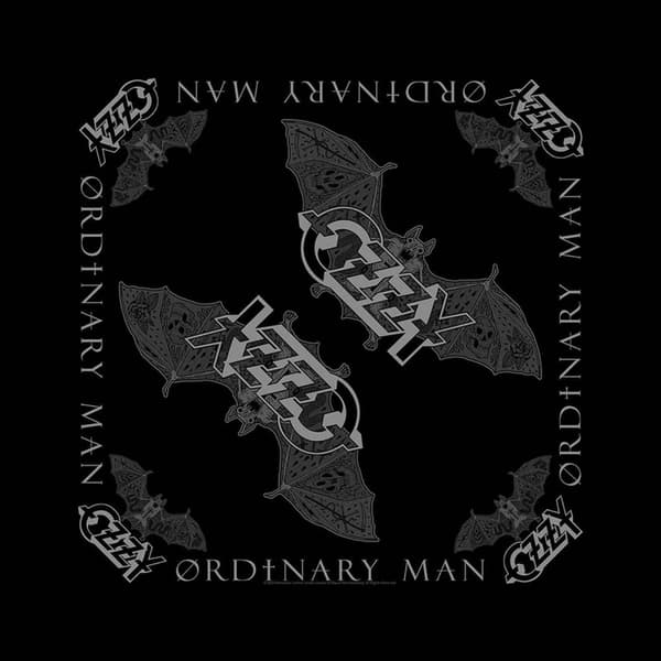 Ozzy Osbourne Bandana Ordinary Man Band Logo Official Black One Size