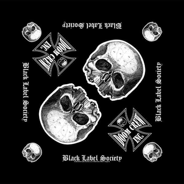 Black Label Society Bandana Doom Crew Official Black One Size
