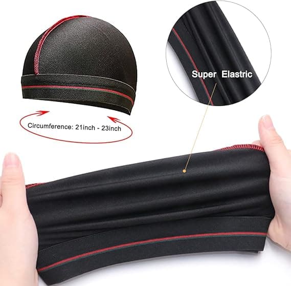 Gorro de seda con ondas para hombre y mujer, gorro de seda ligero con ondas de 360 ​​grados y volantes, bandana