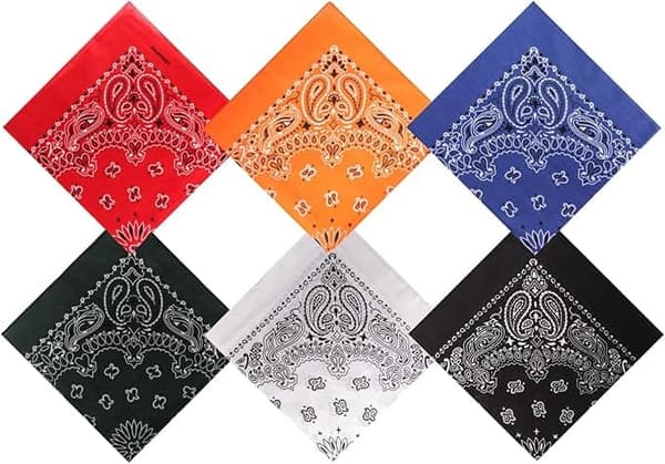 Lollanda 6 kpl Bandana Paisley 54x54 cm